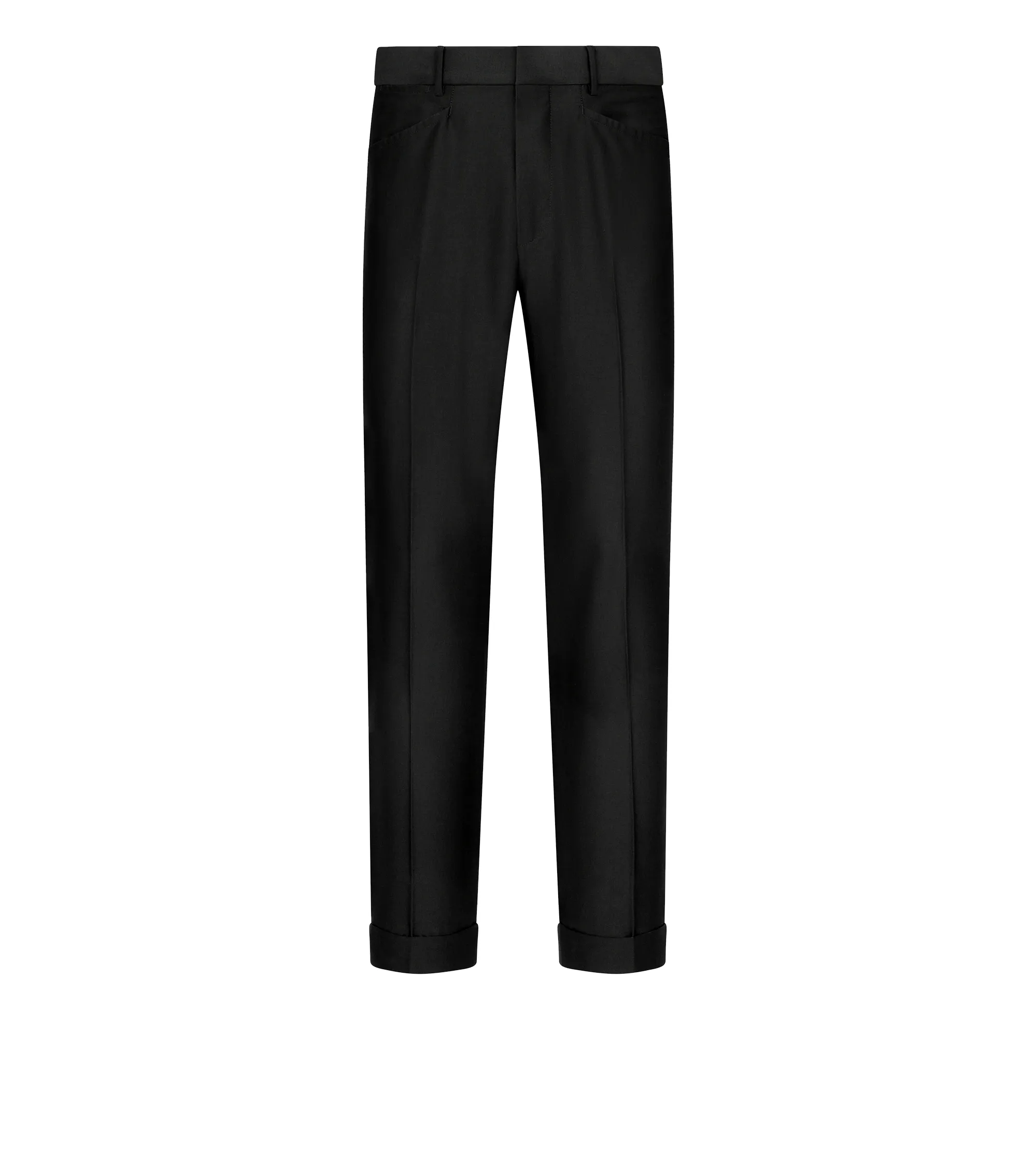 WOOL SILK FAILLE ATTICUS WESTERN POCKET TROUSER