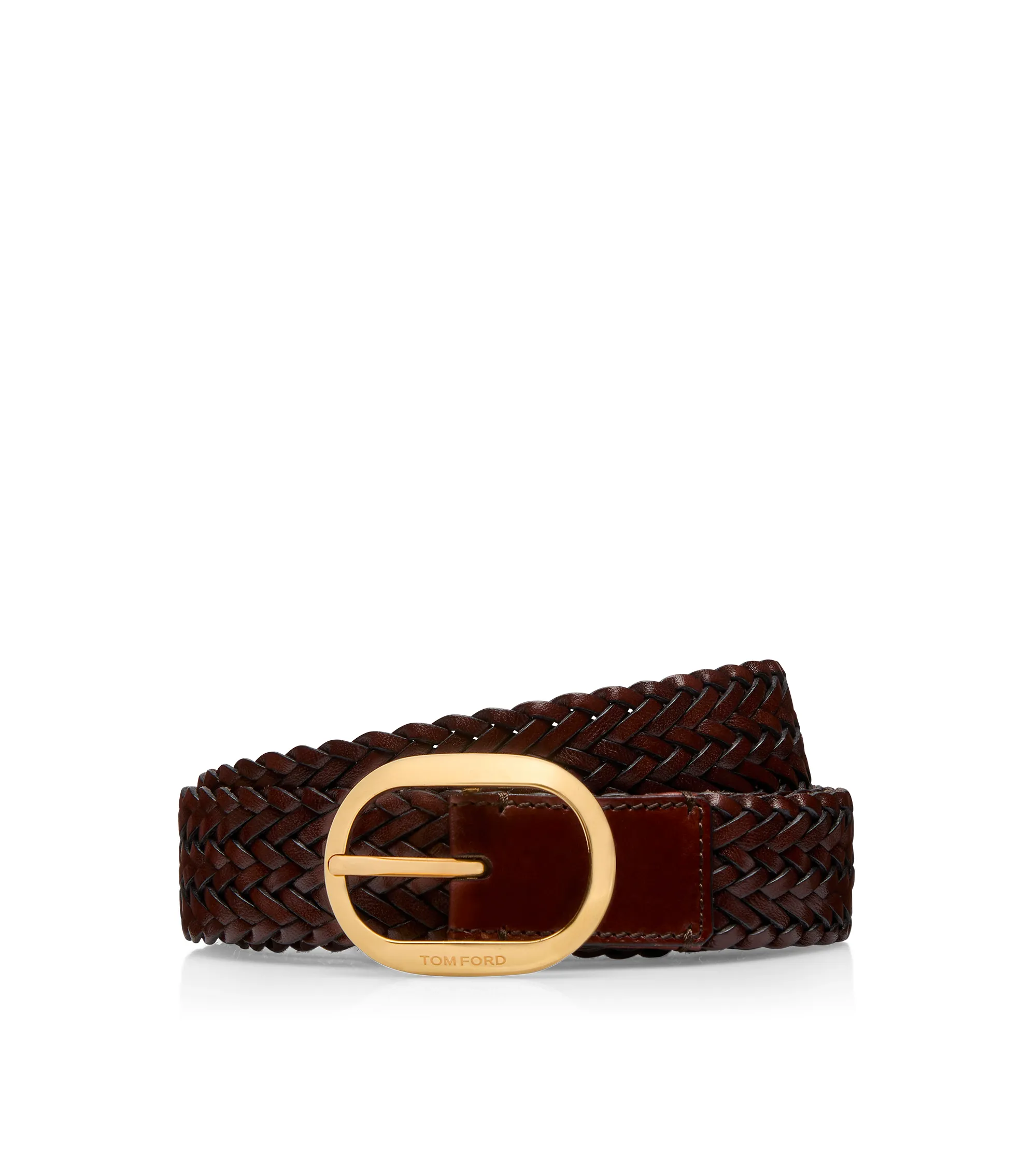 WOVEN LEATHER OVAL BELT