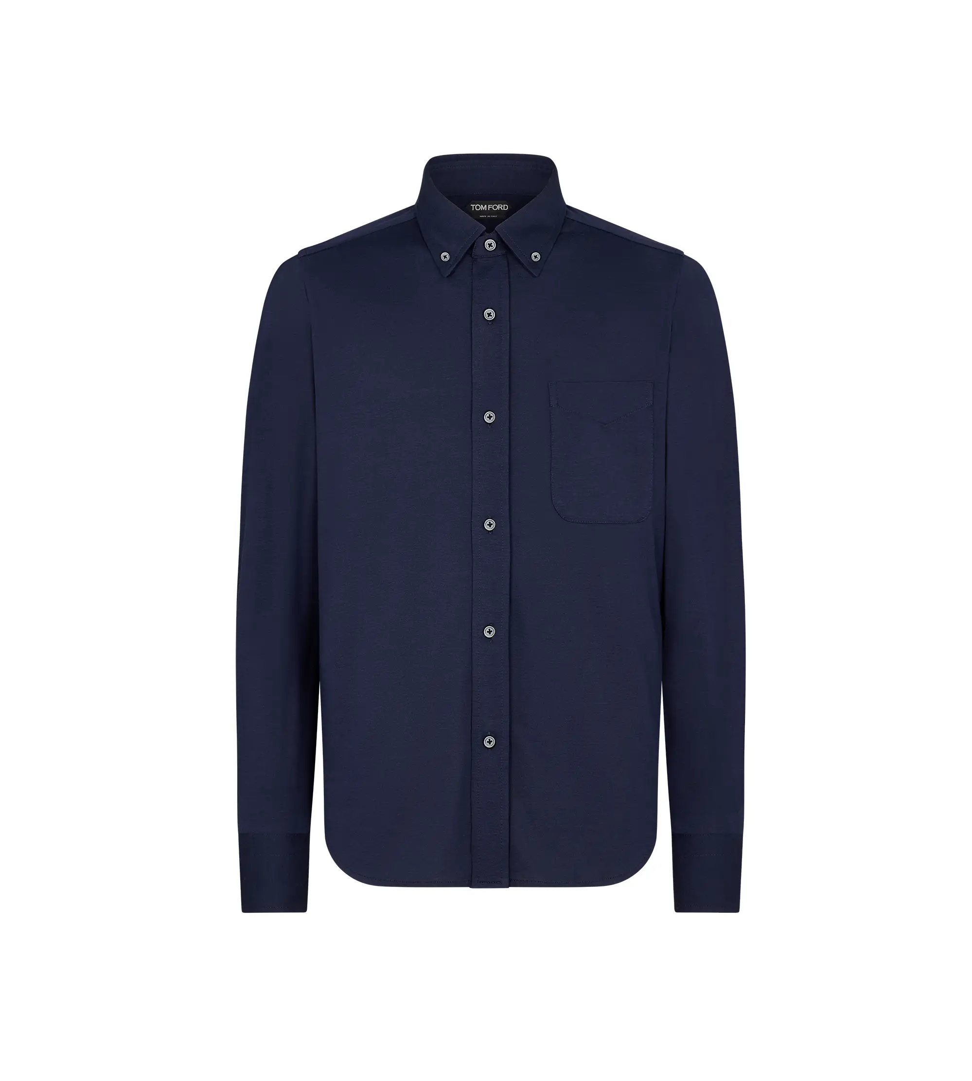 SILK COTTON BLEND BUTTON DOWN SHIRT