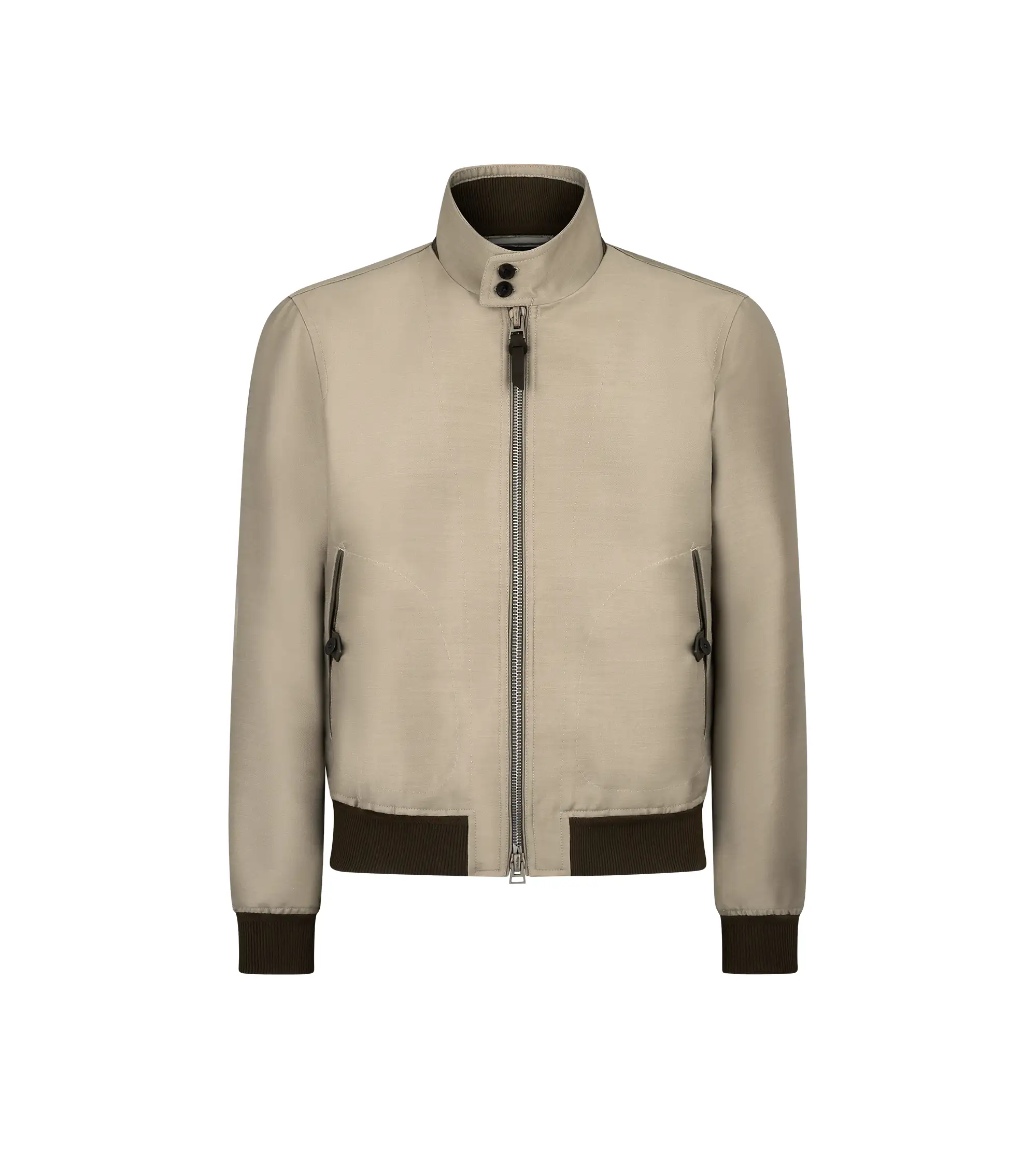 MOHAIR SILK TWILL HARRINGTON