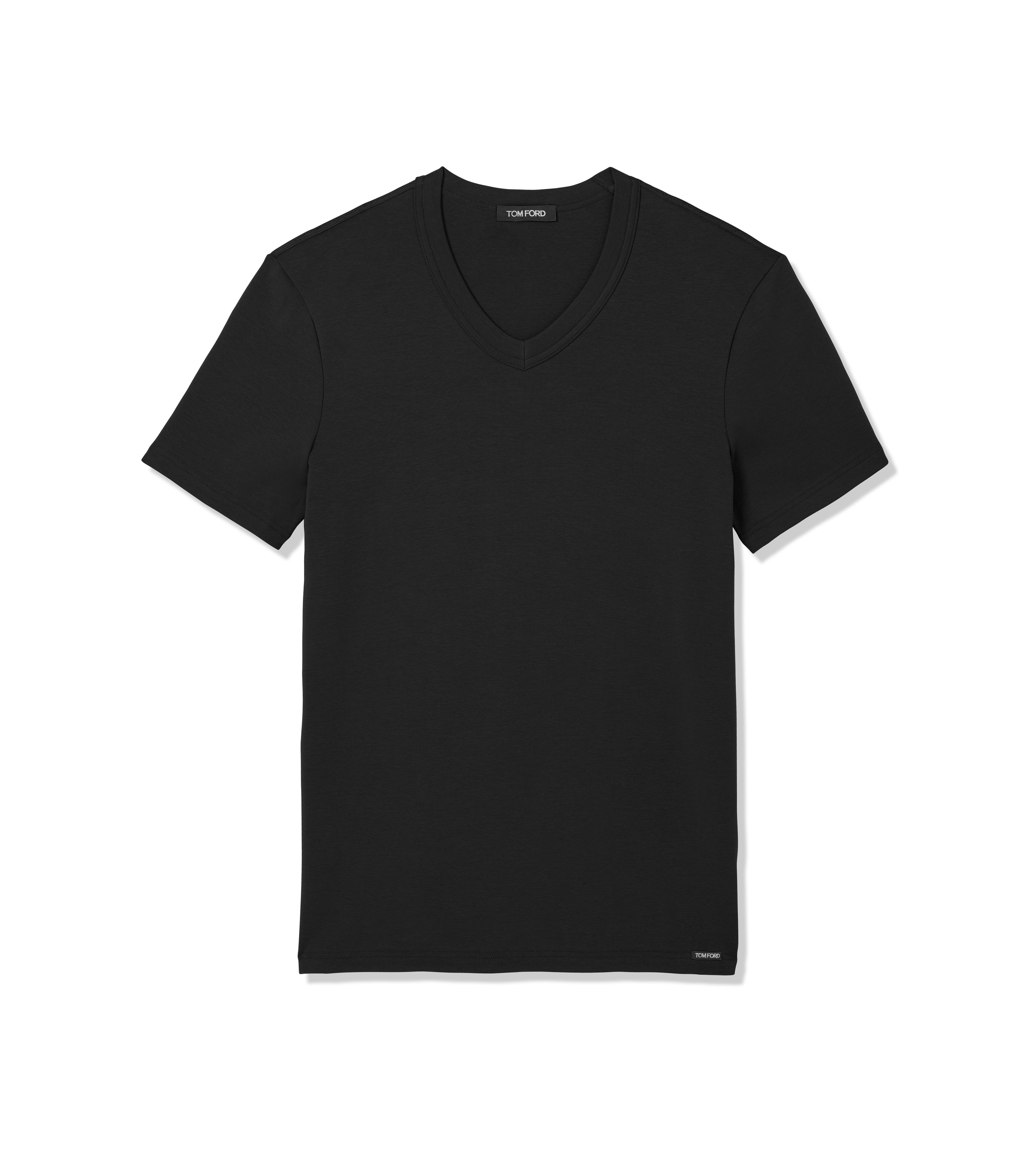 COTTON V-NECK T-SHIRT