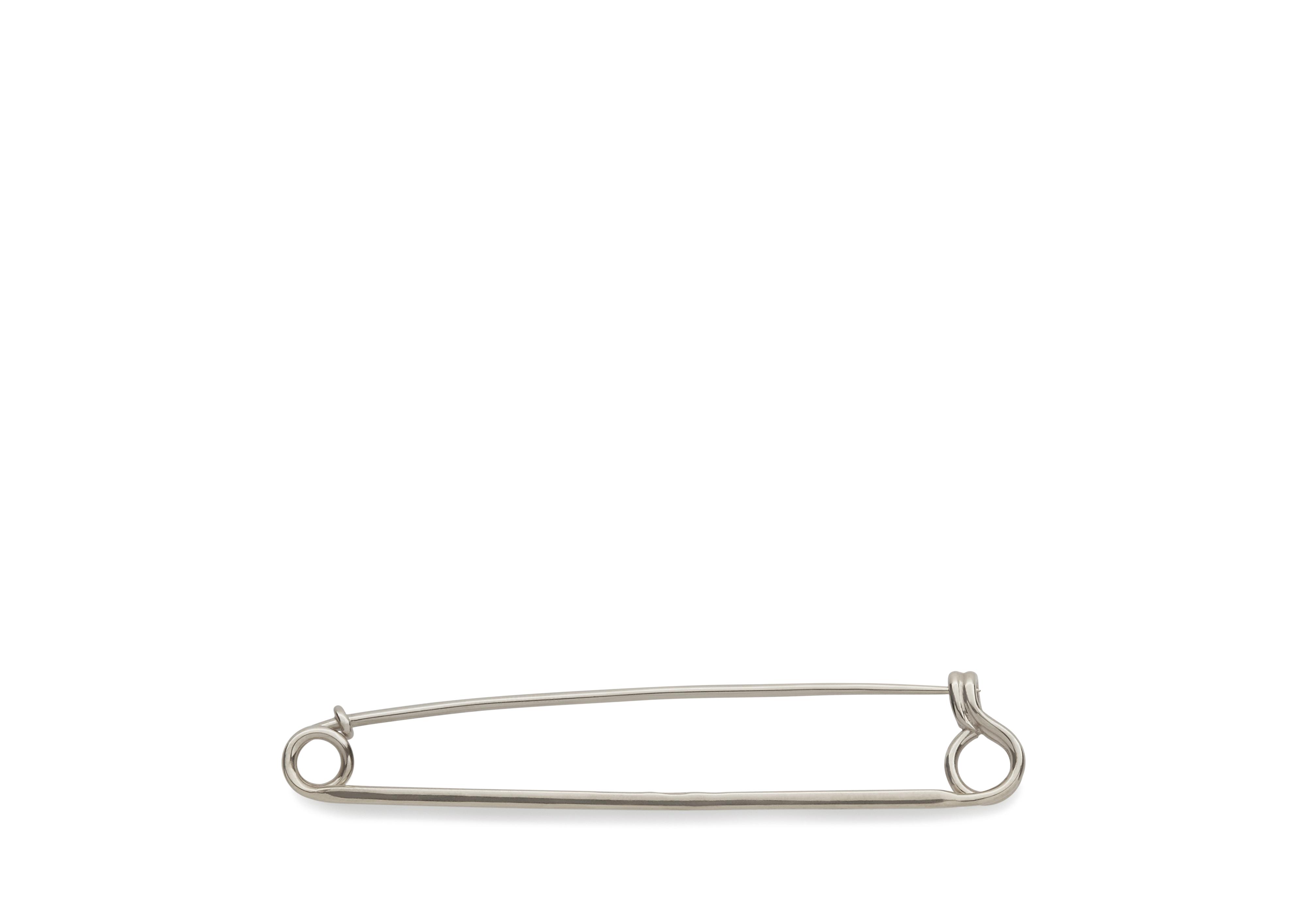 WHITE GOLD COLLAR PIN
