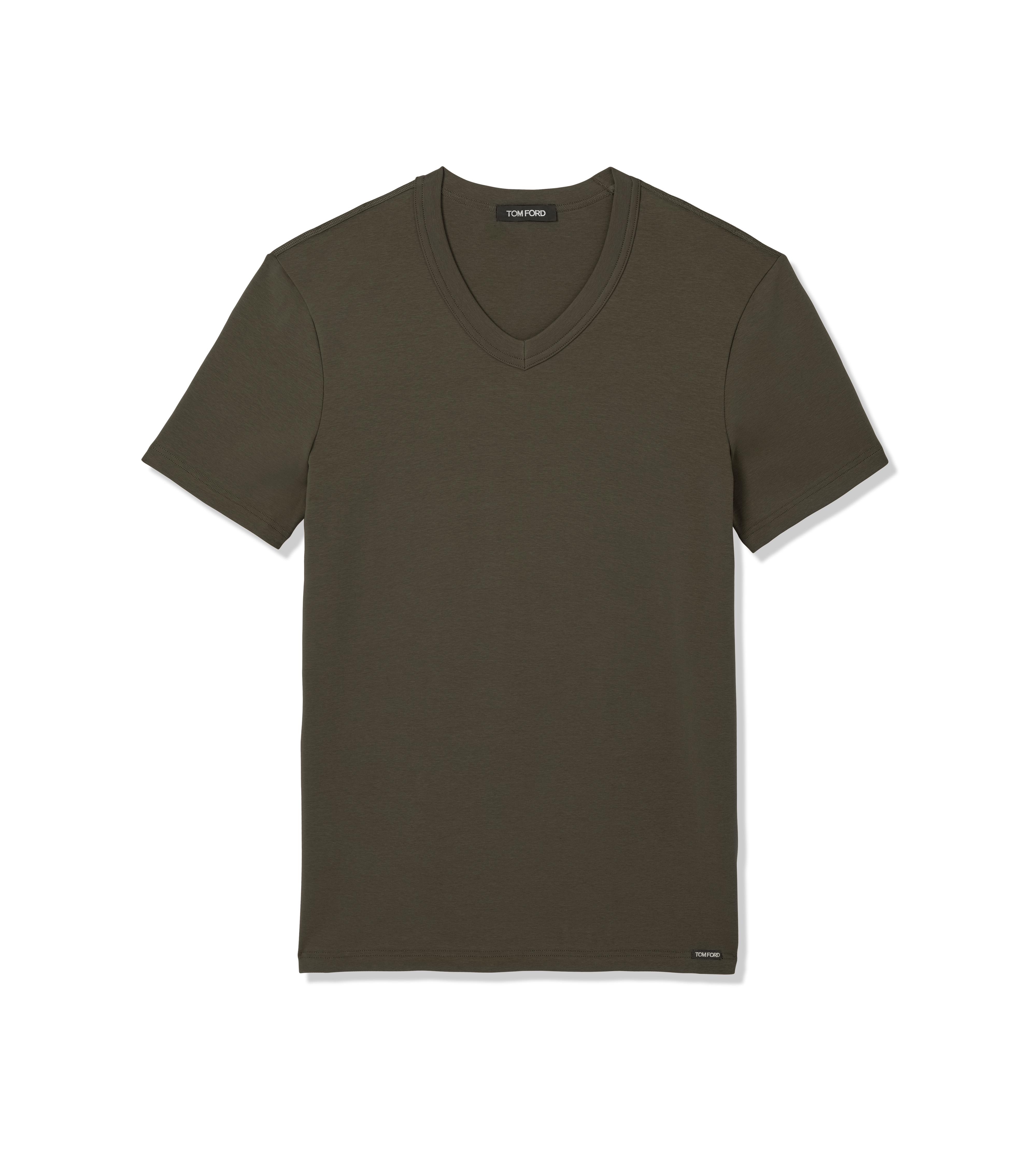 COTTON V-NECK T-SHIRT