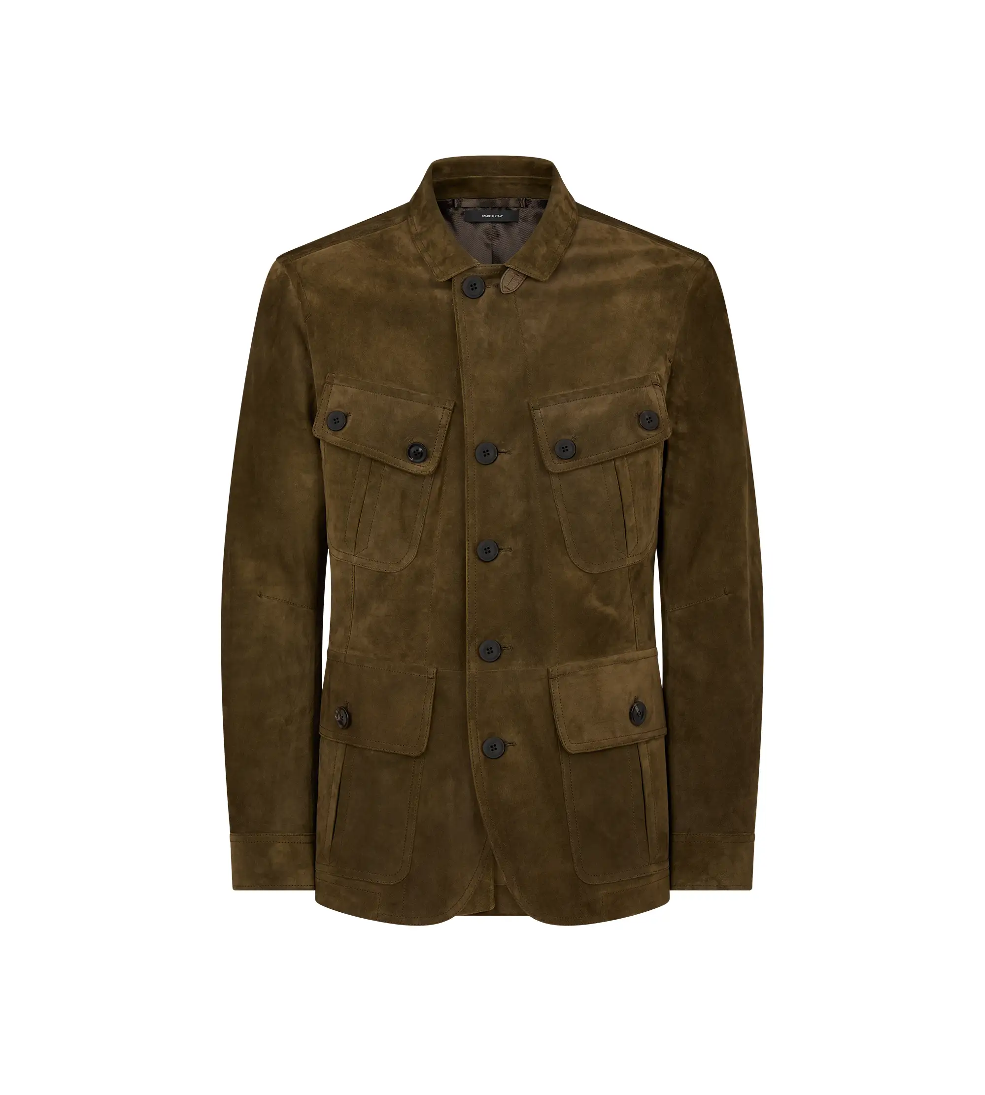 CASHMERE SUEDE SARTORIAL MILITARY JACKET