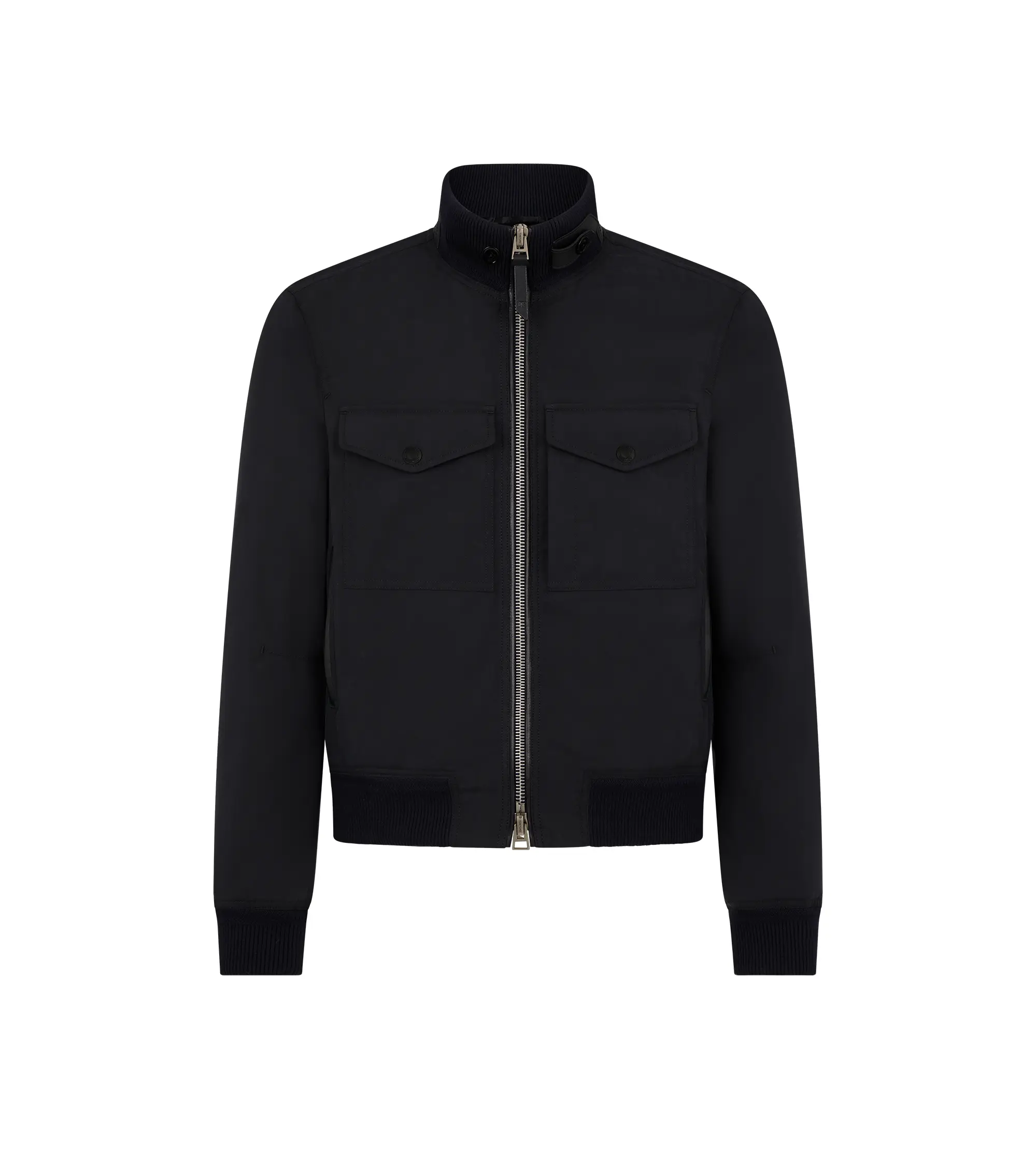 HAZED SILK KNITTED TRIM BLOUSON