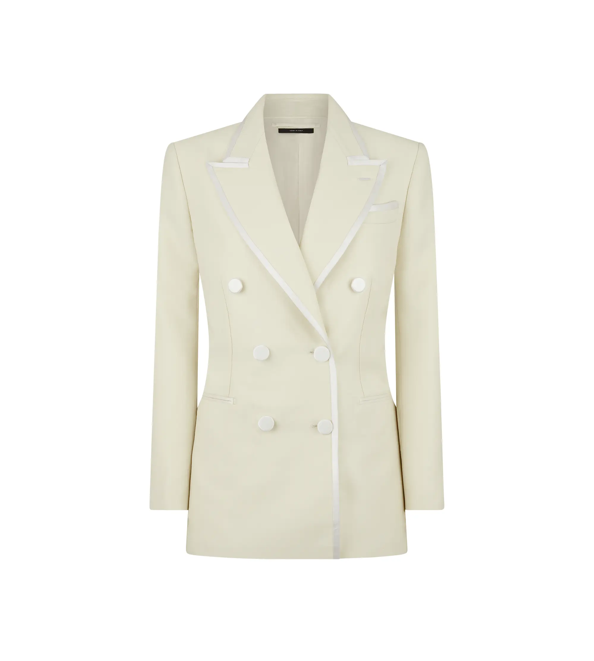 SILK AND MOHAIR BLEND "WALLIS"  DOUBLE BREASTED TUXEDO JACKET