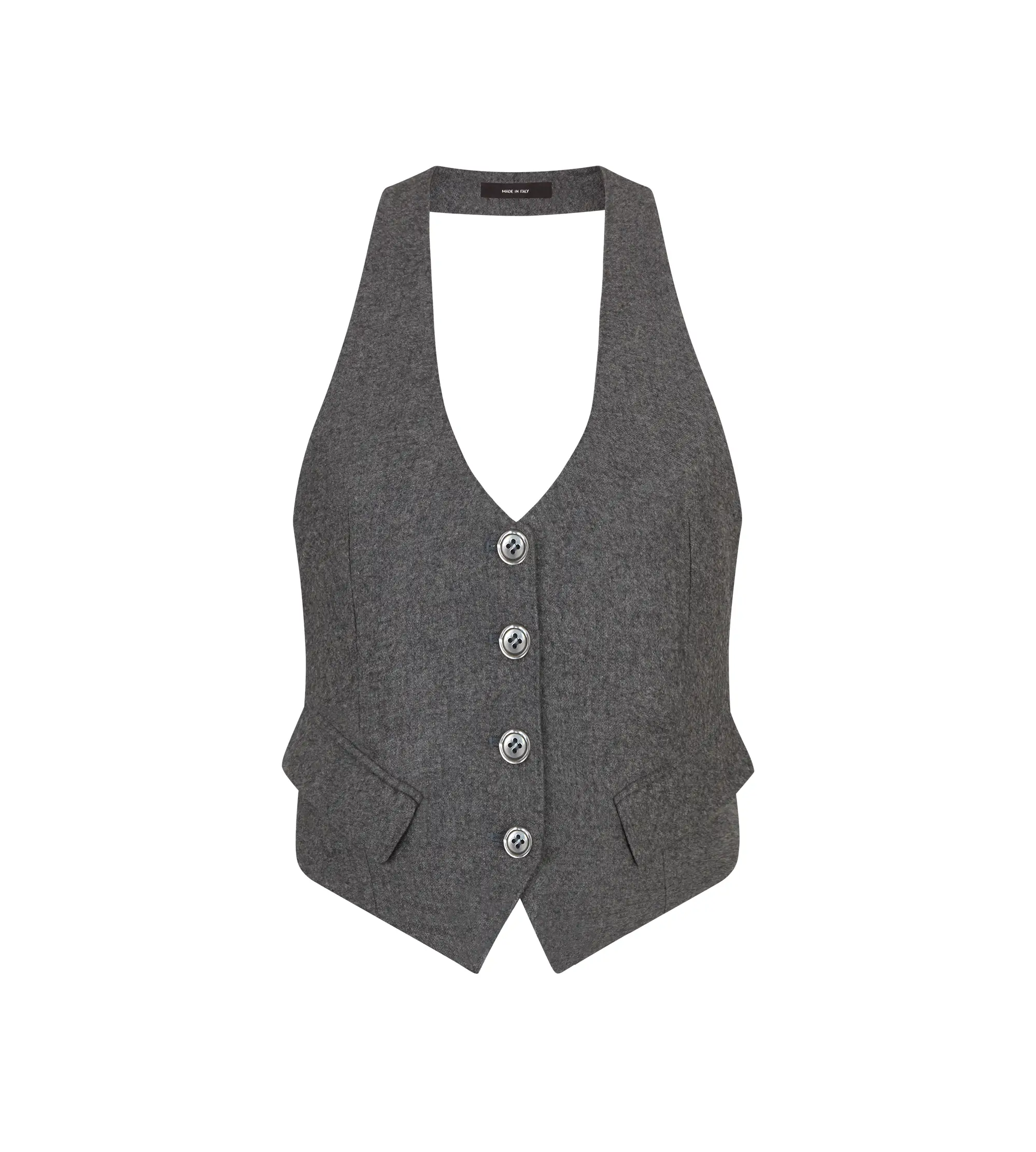 CASHMERE FLANNEL OPEN BACK WAISTCOAT