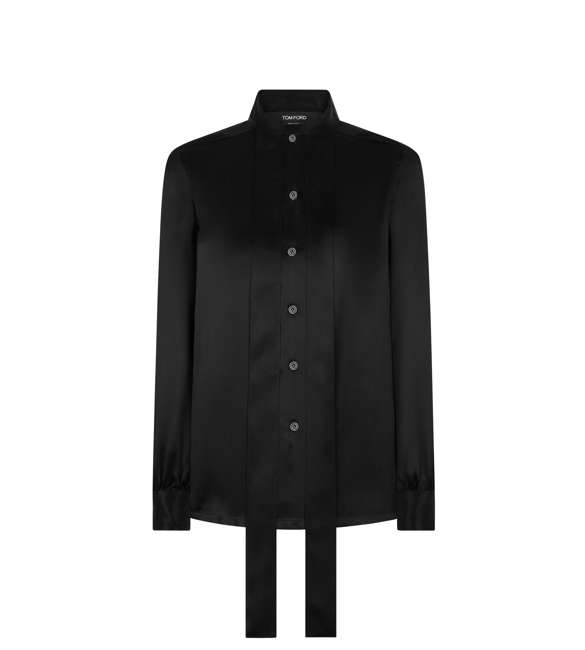 FLUID CHARMEUSE SILK LAVALLIERE SHIRT