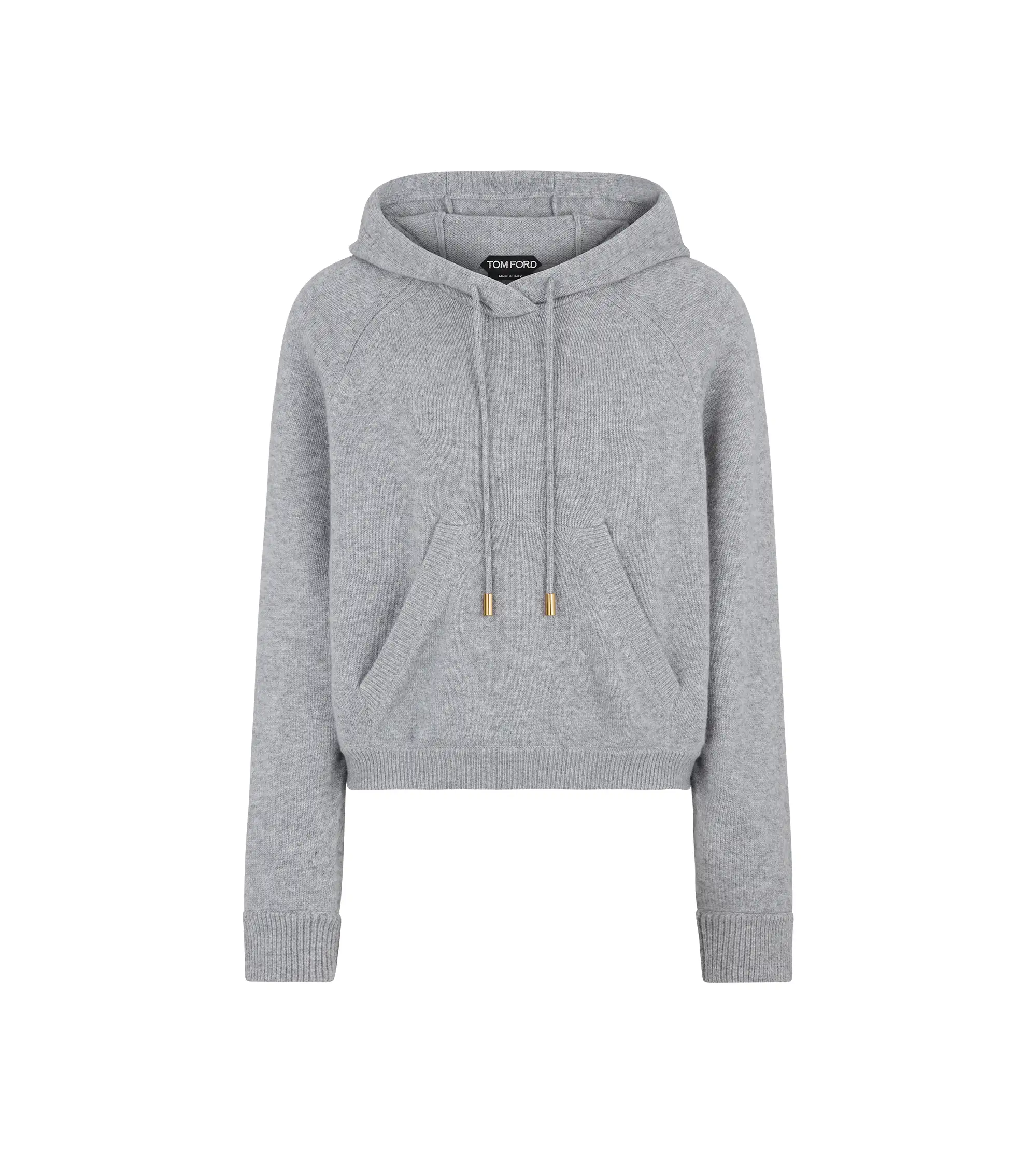 SOFT CASHMERE KNIT HOODED TOP