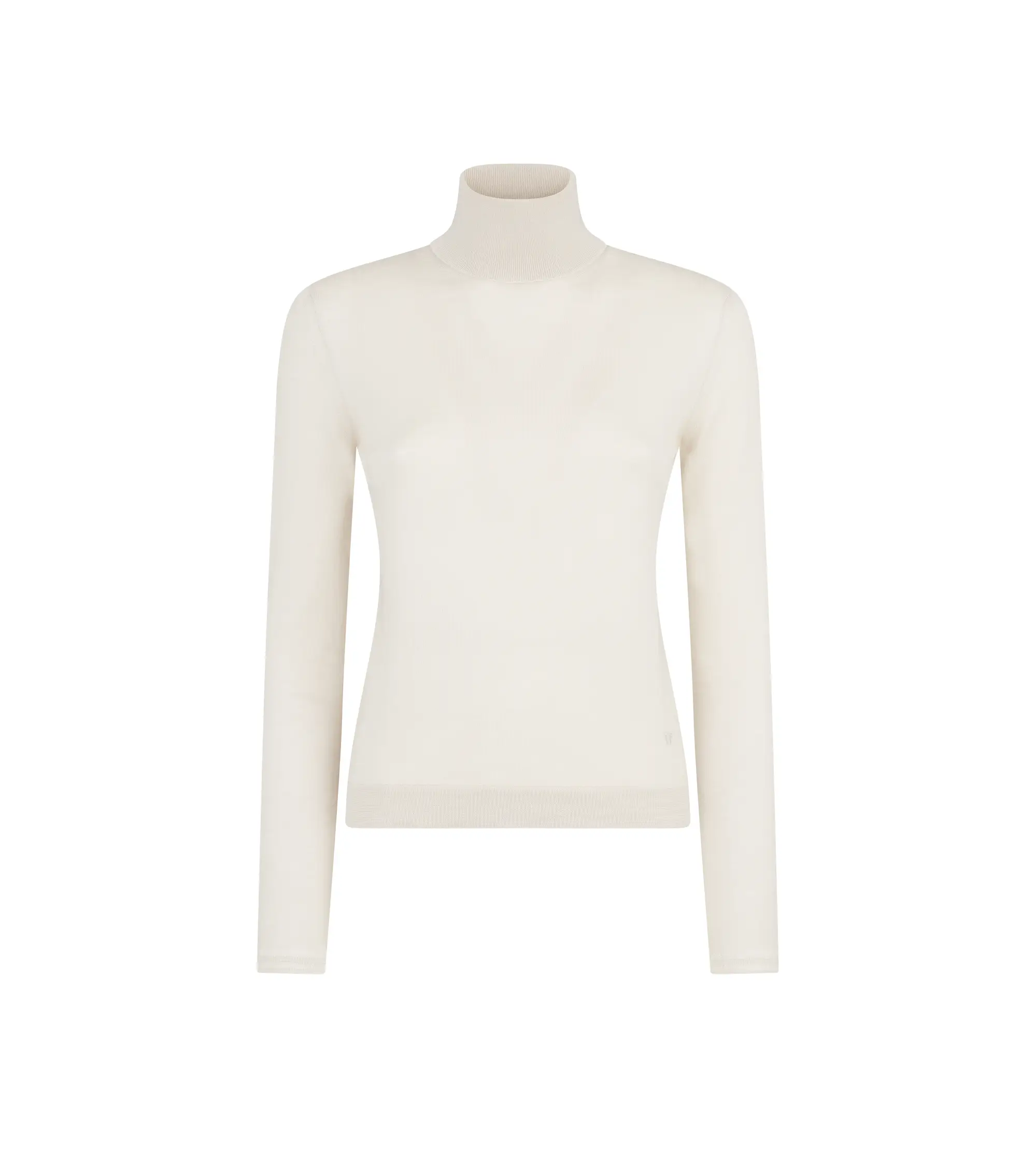 FINE CASHMERE SILK KNIT TURTLENECK TOP