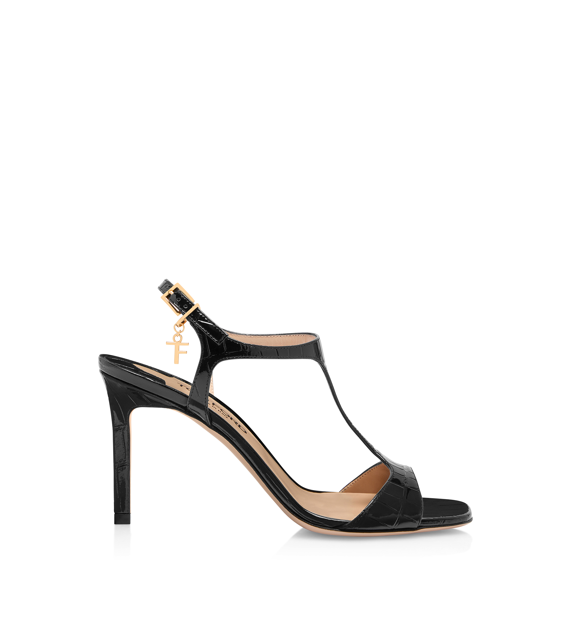 STAMPED CROCODILE LEATHER ANGELINA SANDAL