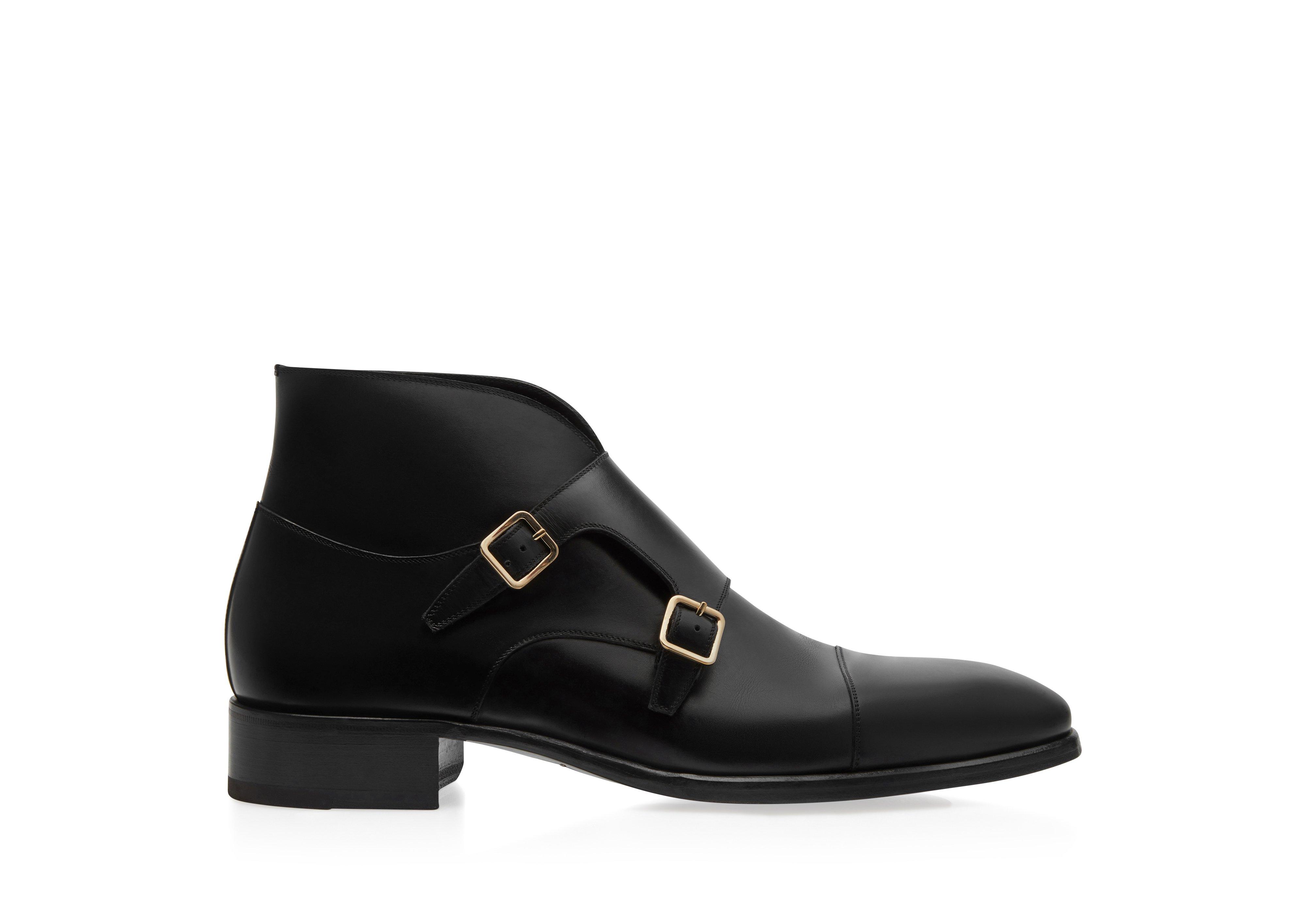 BURNISHED LEATHER ELKAN MONK STRAP BOOT