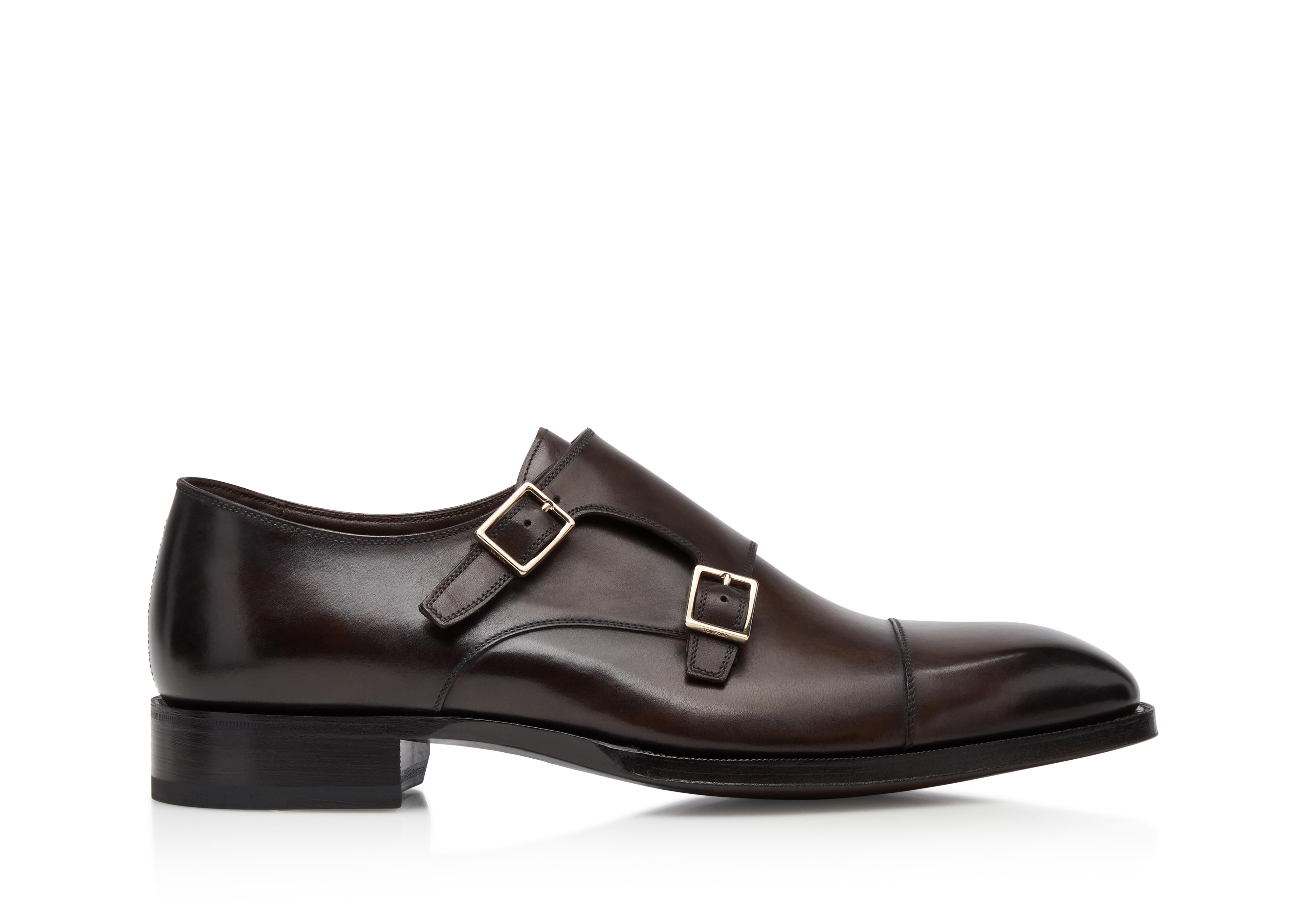 BURNISHED LEATHER ELKAN MONK STRAP