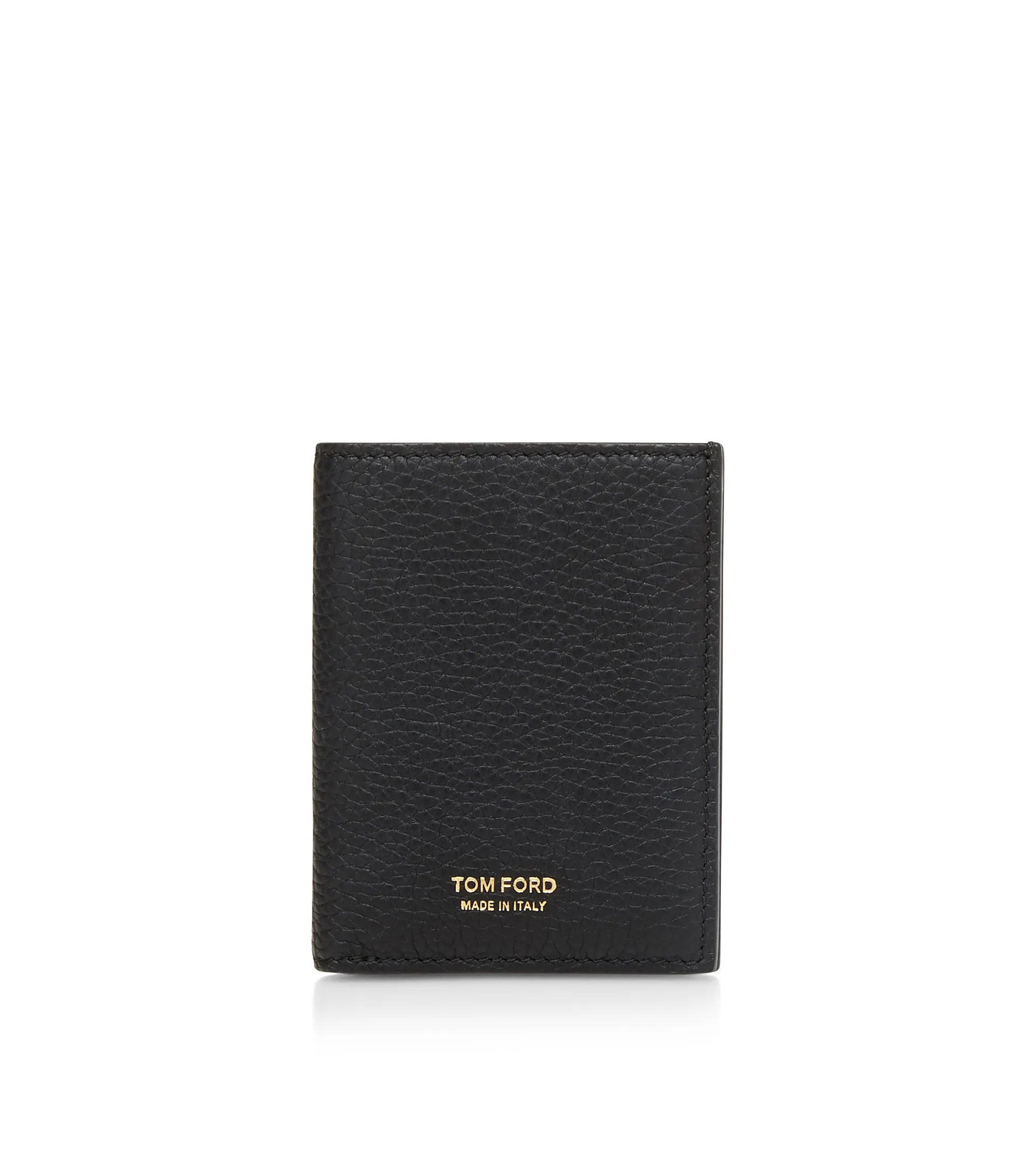 GRAIN LEATHER FOLDING CARDHOLDER