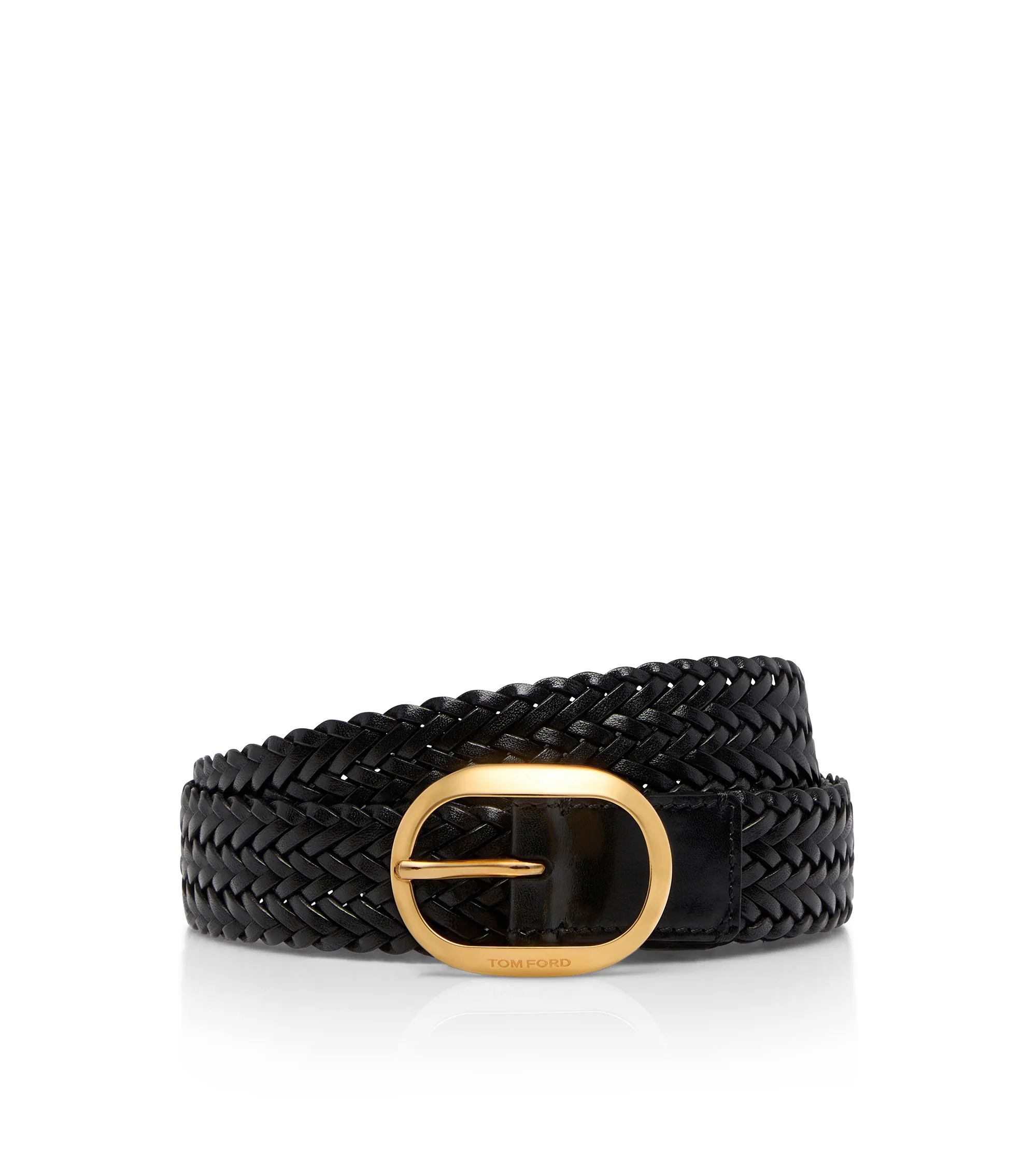 WOVEN LEATHER OVAL BELT