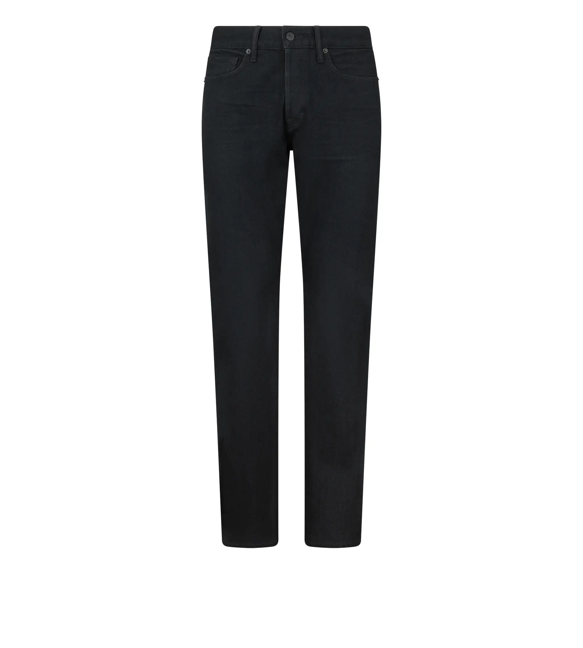 BLACK STRETCH STRAIGHT FIT DENIM