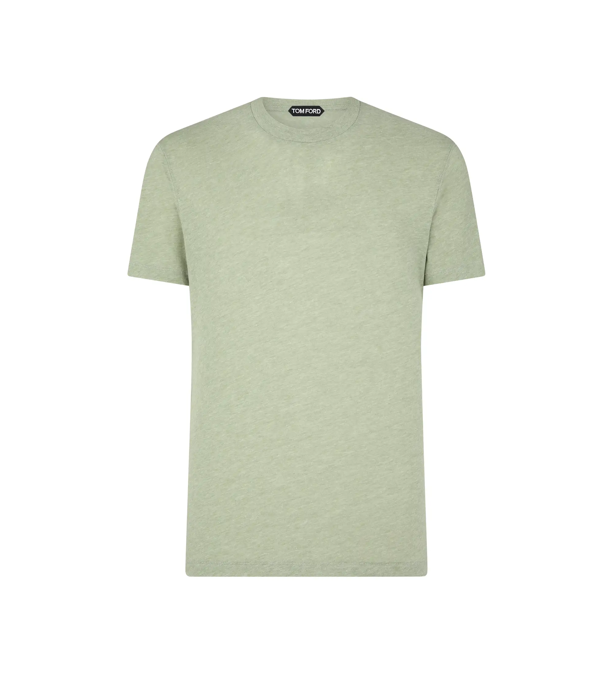 COTTON BLEND MELANGE CREW NECK T-SHIRT