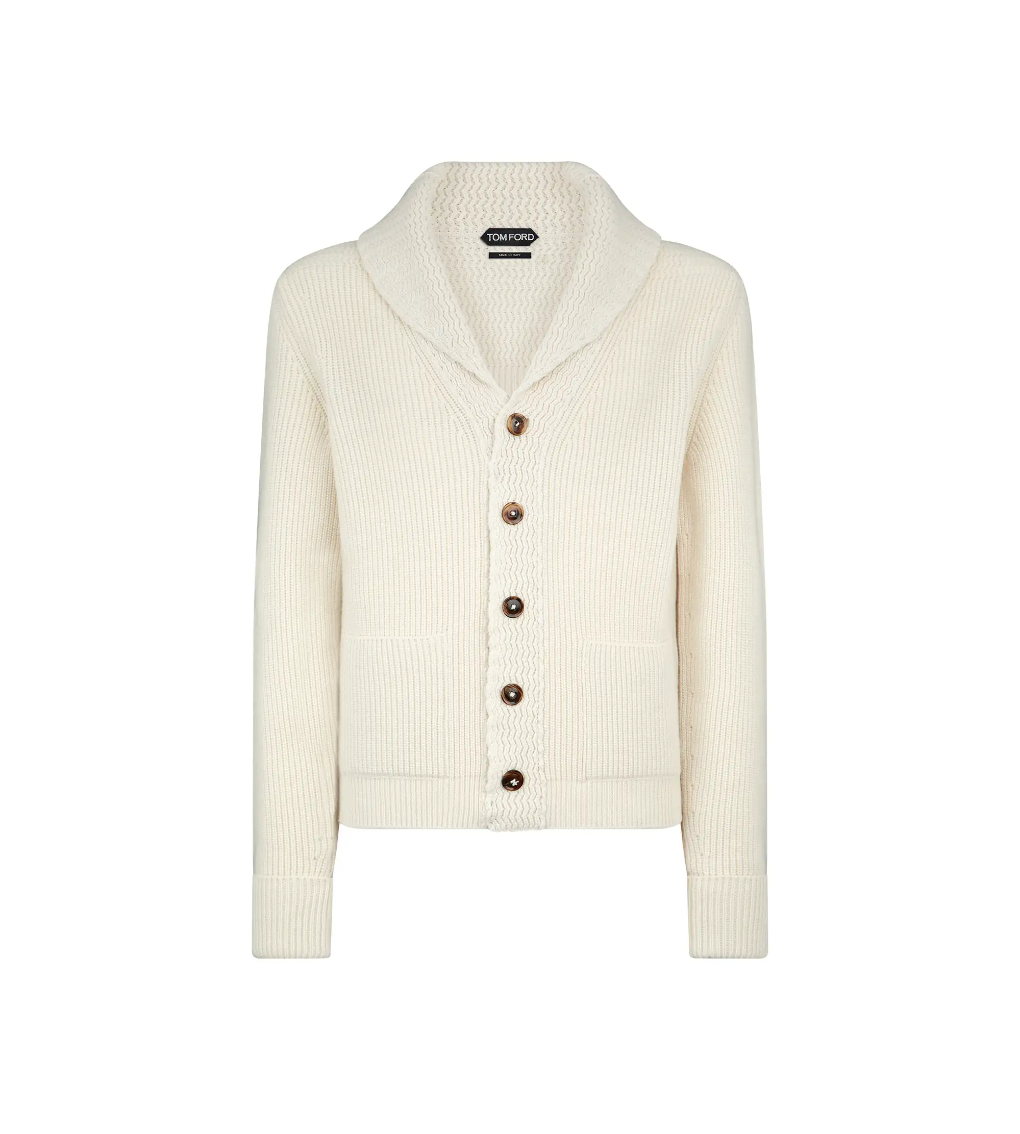 CASHMERE SHAWL COLLAR CARDIGAN