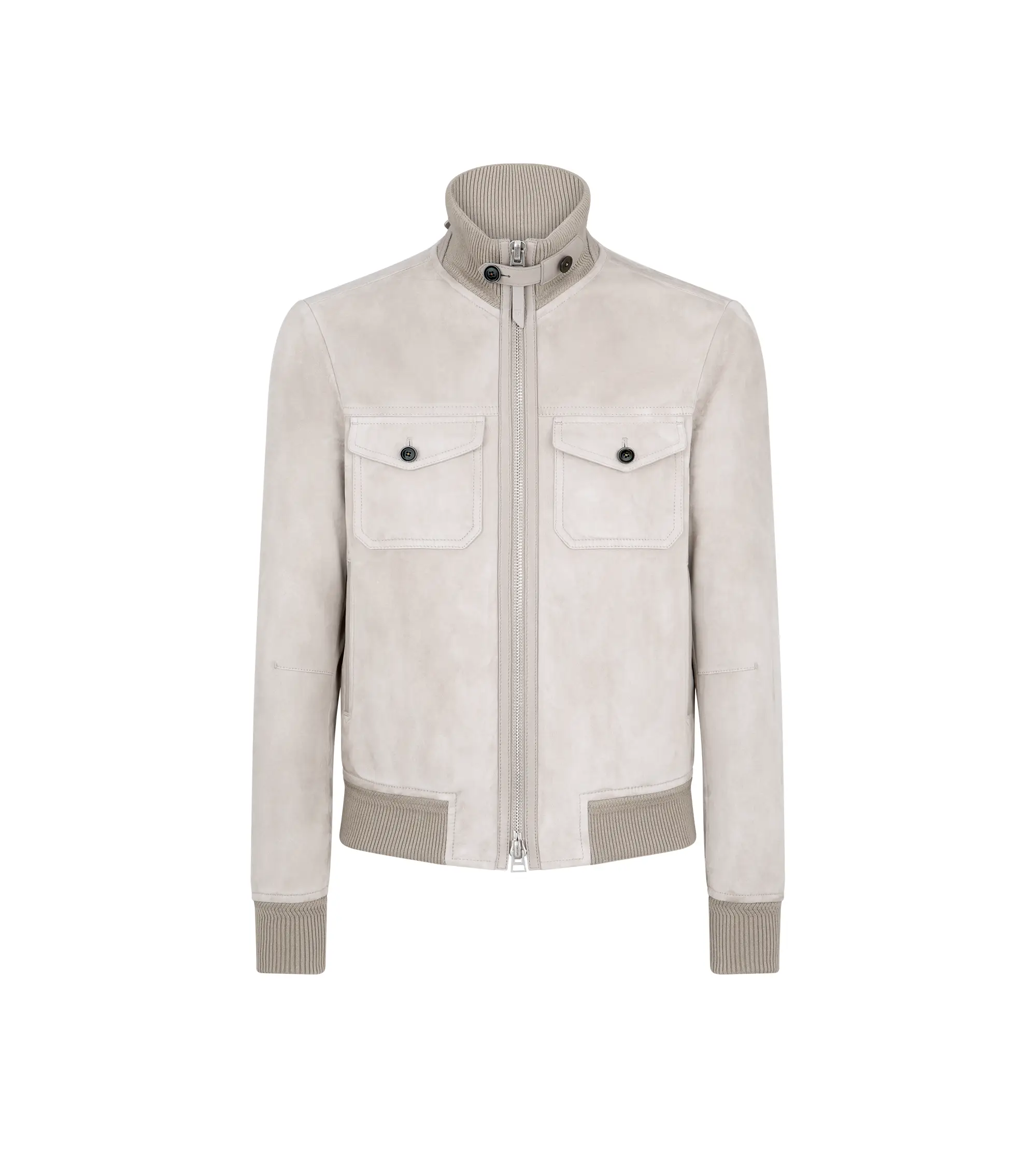 SUEDE CHEST POCKET BOMBER