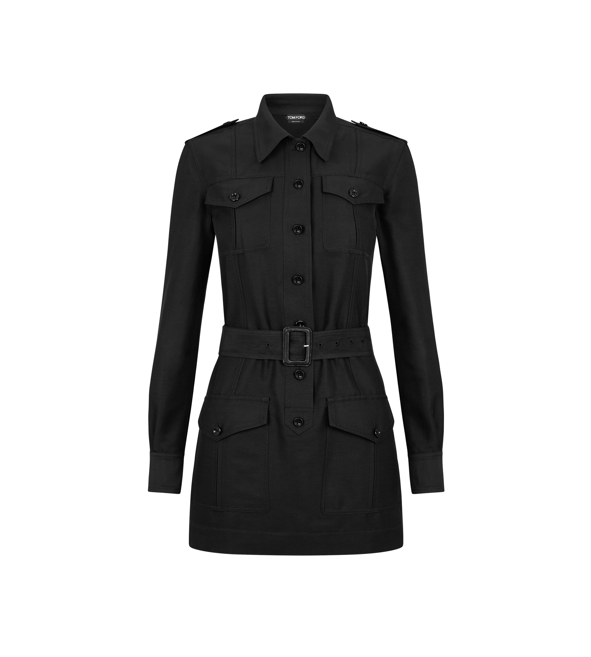BELTED SAFARI MINI DRESS