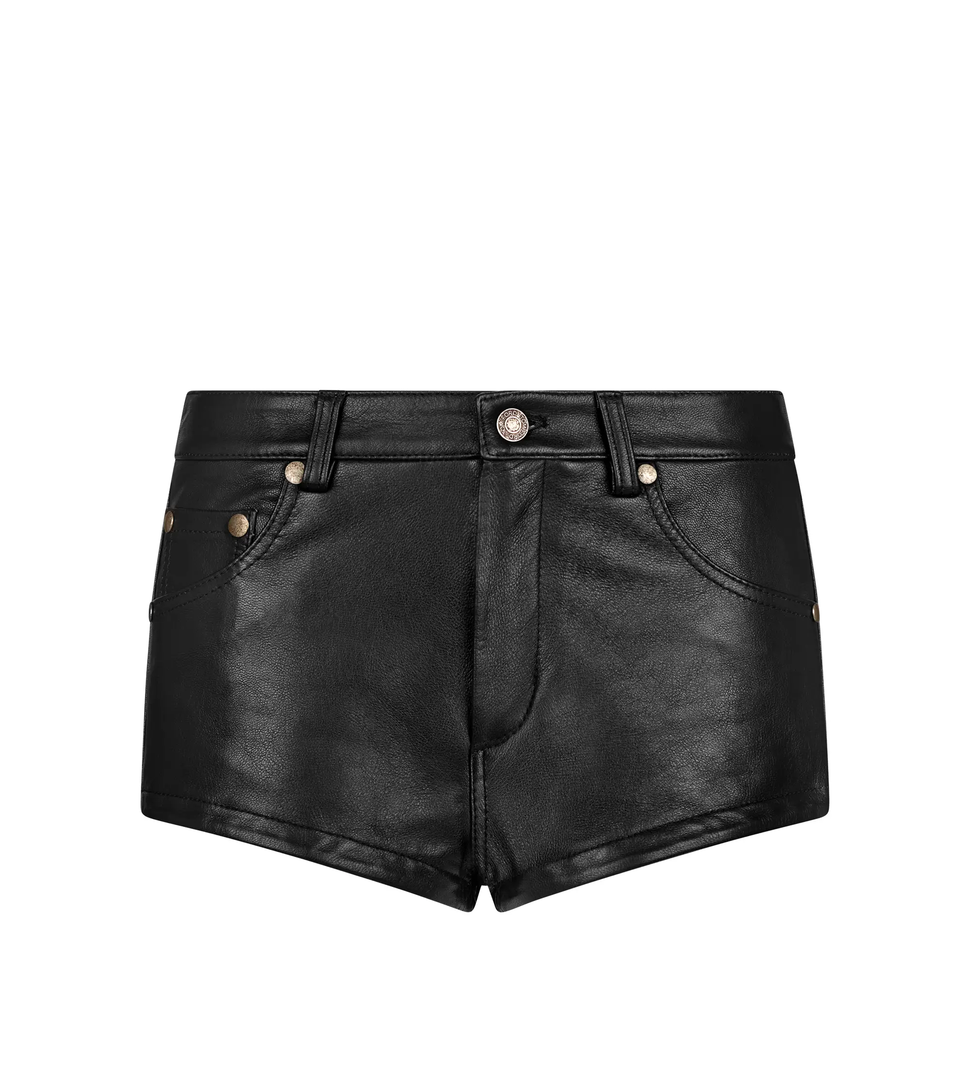 SHINY PLONGE MINI SHORTS